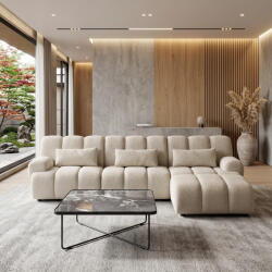 Bubble Corner Sofa Marble Coffee Table Living Room Aletraris Furniture Cyprus