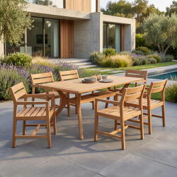 Jasmine Teak Outdoor Dining Set Aletraris Furniture Cyprus