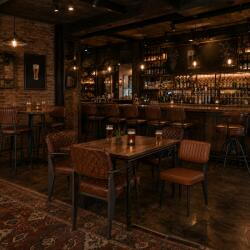 Tacio Bario Claria Brown Wood Industrial Pub Aletraris Furniture Cyprus