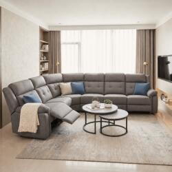 Thorn Recliner Corner Sofa And Bergen Coffee Tables Grey Living Room Aletraris Furniture Cyprus
